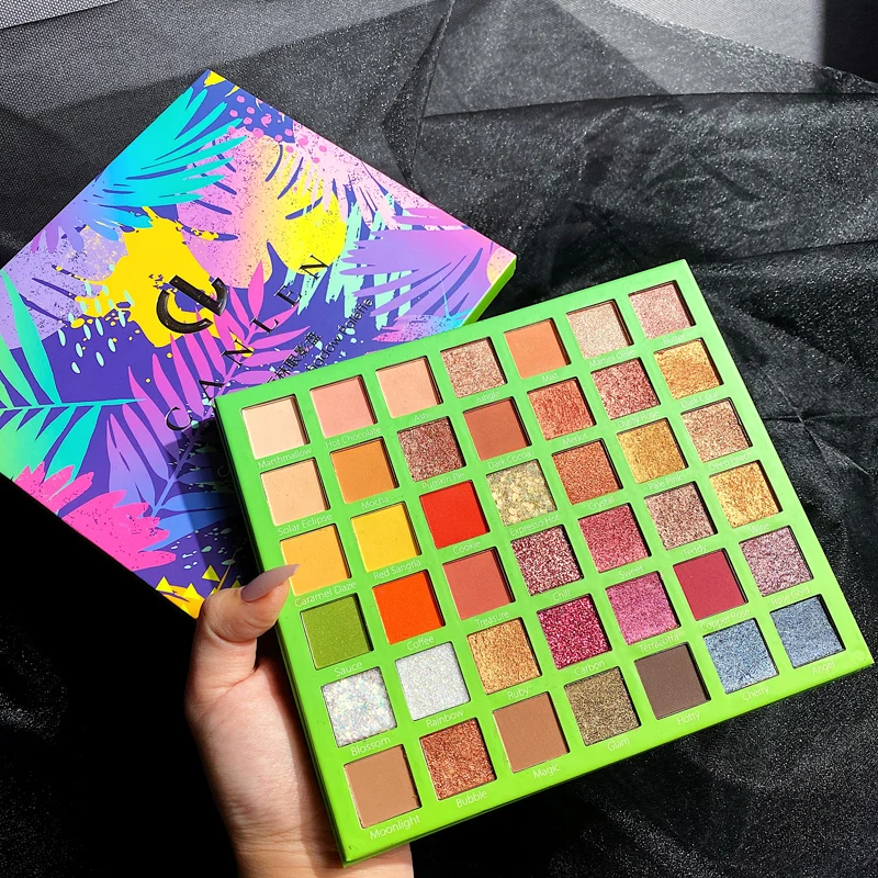 

42 цвета металлические пигментированные тени для век Палитра мерцающие матовые блестящие тени для век палитра для макияжа блестящая Космет...