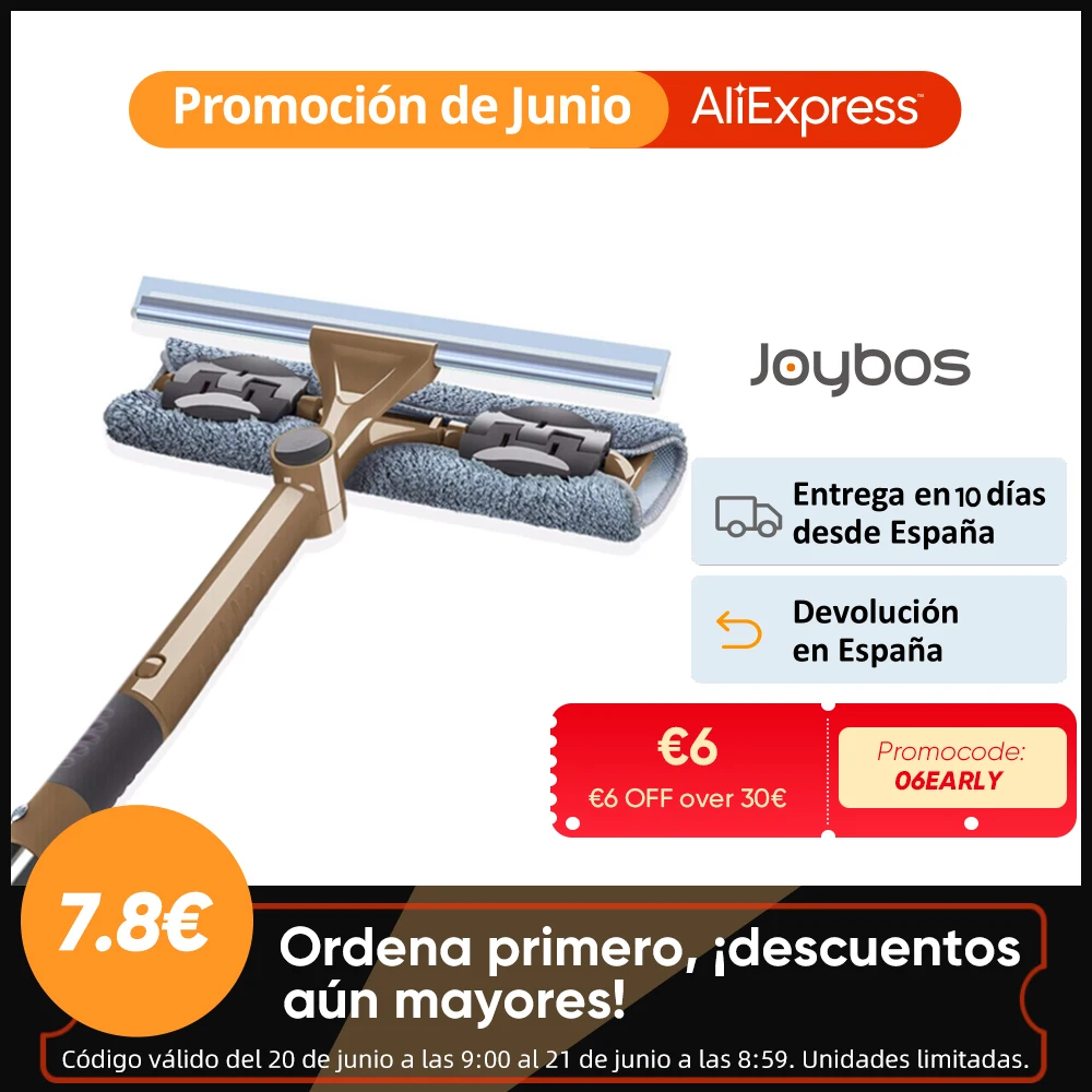 JOYBOS Стекло чистящее средство двухсторонняя телескопическую штангу для мытья