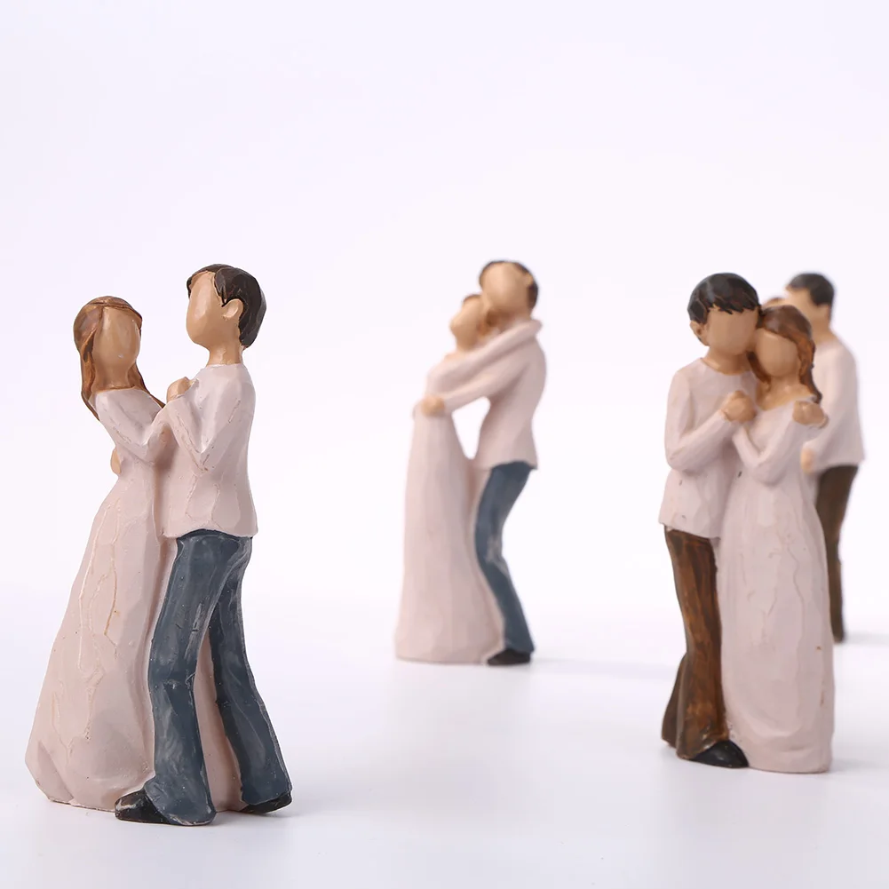 Статуэтка из синтетической смолы для пары скульптура офисное украшение ручная