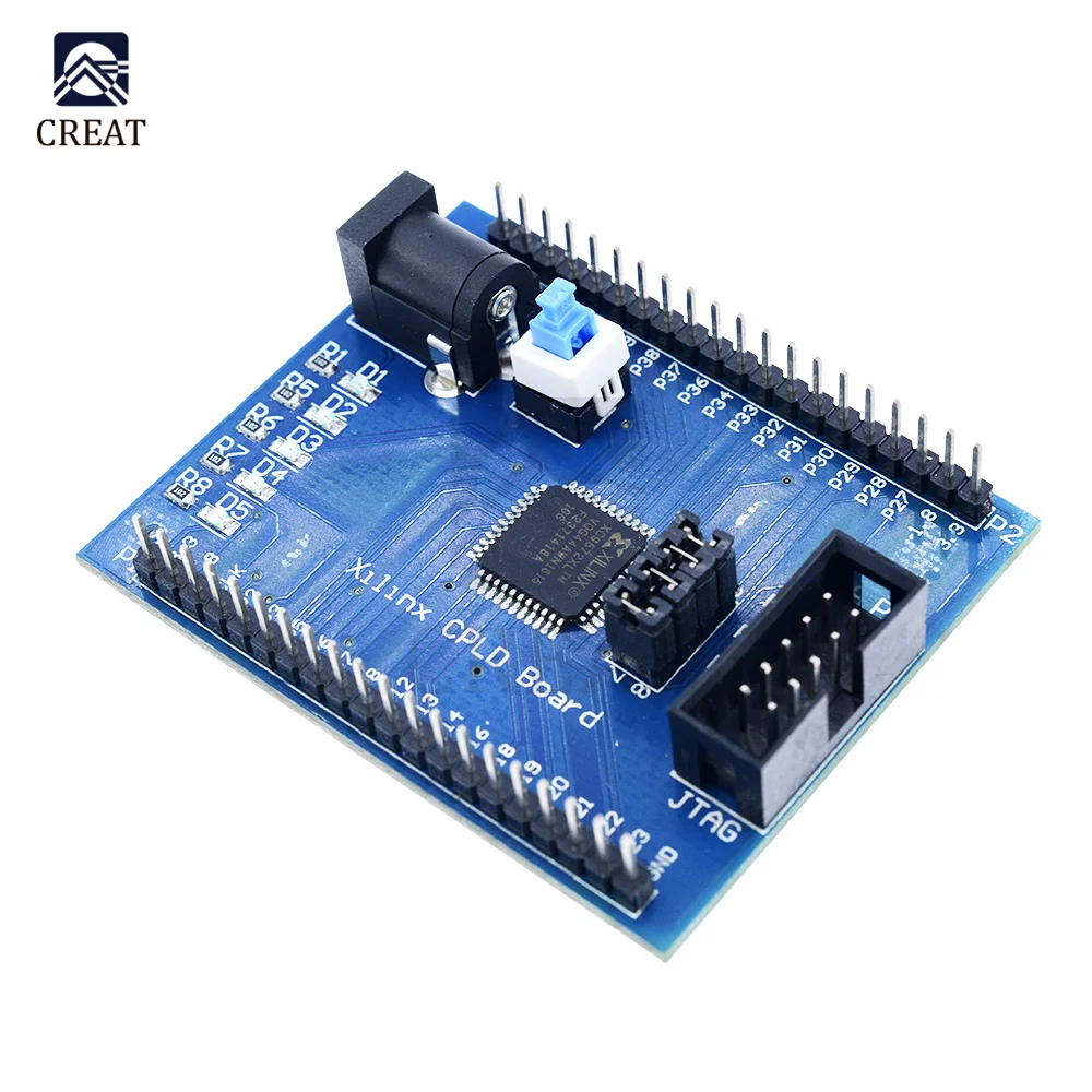 Xilinx XC9572XL CPLD Development Board Brassboard Learning JTAG Interface DC Power Supply with Switch | Электронные компоненты