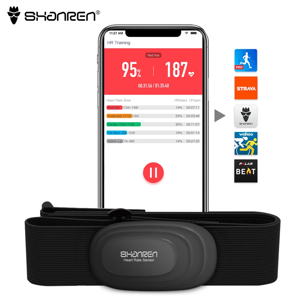 Bluetooth монитор сердечного ритма нагрудный ремень 4 0 ANT фитнес датчик совместимый