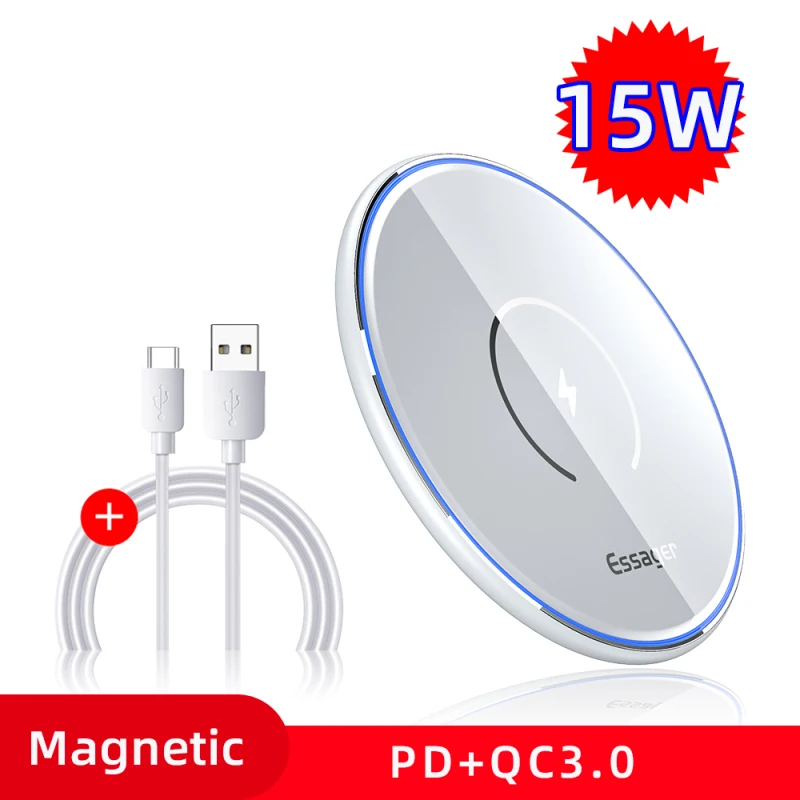 

15W Magnetic Wireless Charger For IPhone 12 Pro Max Mini Fast Induction Wireless Charging Pad Wireless Charger For Huawei