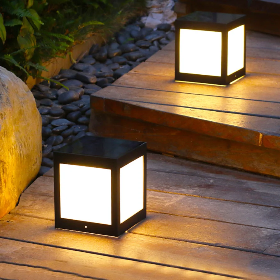 Наружная Солнечная изгородь пост крышка Свет вилла передний защитный барьер с