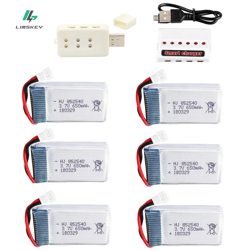3 7 v 650mah li-po батарея + зарядное устройство для Syma X5c X5c-1 X5 H5c RC quadratrotor запасные части