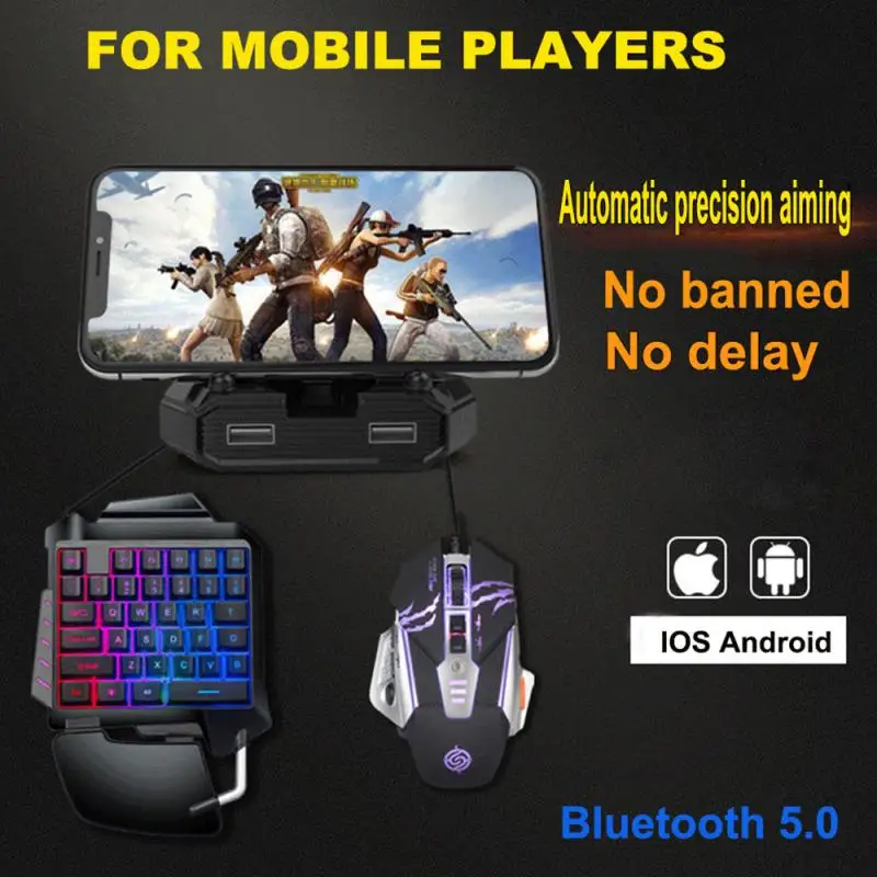 Plug And бледный геймпад PUBG Мобильный Bluetooth 5 0 контроллер Gaming Keyboard Мышь конвертер для