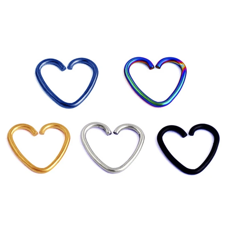 Кольцо из хирургической стали для прокола хрящевой ткани козелка ушной раковины