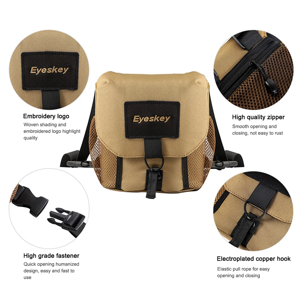 universal portable binoculars backpack with harness binoculars storage bagcase telescope camera chest pack for hiking hunting free global shipping