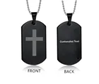 Крест Библия ожерелья собака Таль кулон на заказ DIY нержавеющая сталь шея для мужчин женщин молитвенные украшения