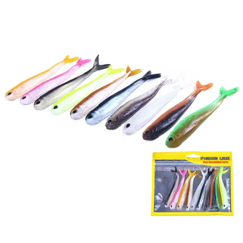 

10pcs Lure Soft Lure Two-color Soft Lure Tail 8.5cm-2.6g