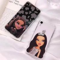 cartoon cute sexy doll bratz phone case for iphone 13 11 12 pro xs max 8 7 6 6s plus x 5s se 2020 xr cover