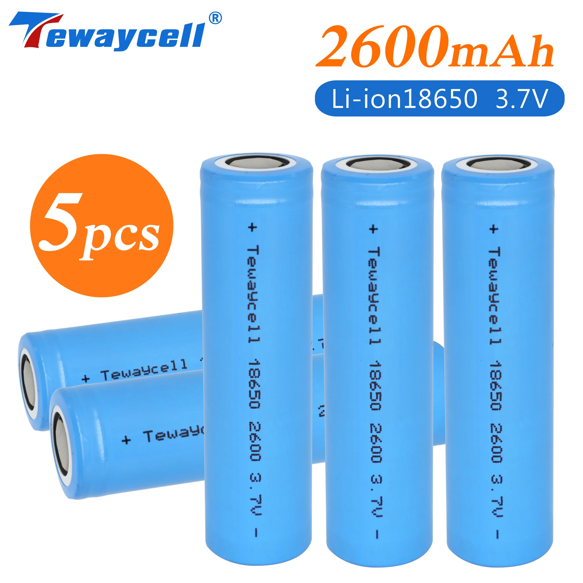 Новый 100% оригинальный 18650 перезаряжаемые литиевые батареи аккумулятор 2600 мАч для
