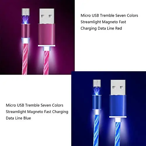 Fanshu 3 в 1 Магнитный USB кабель высокоскоростной USB для Micro type C зарядное устройство IOS кабель светодиодный свет для iphone Lightning Кабель