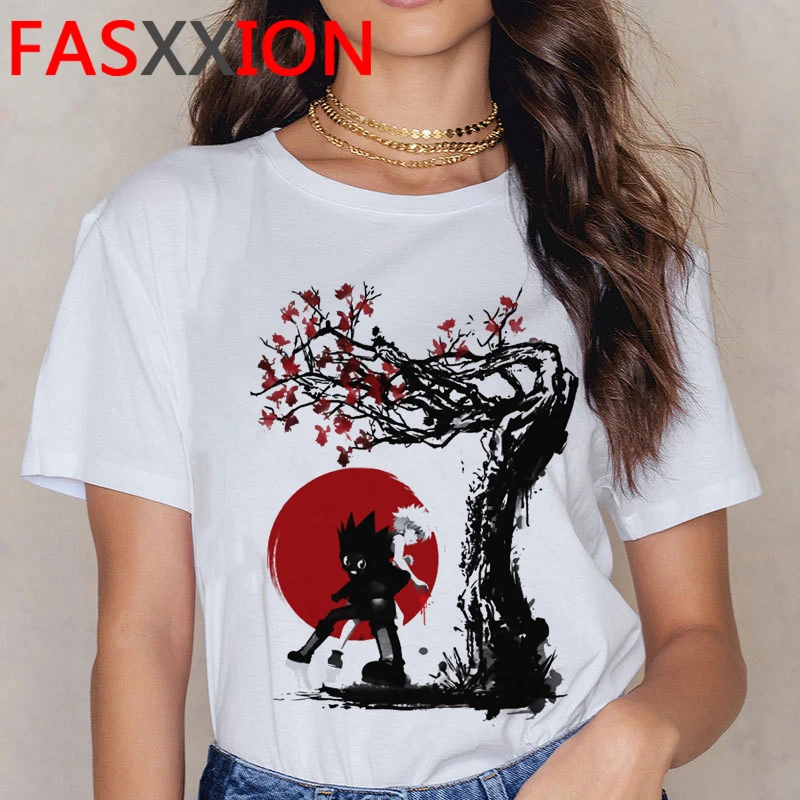 

Одежда Hunter x Hunter, Мужская одежда для пар, кавайная одежда в стиле Харадзюку, кавайный топ с принтом, футболки, одежда в стиле хип-хоп