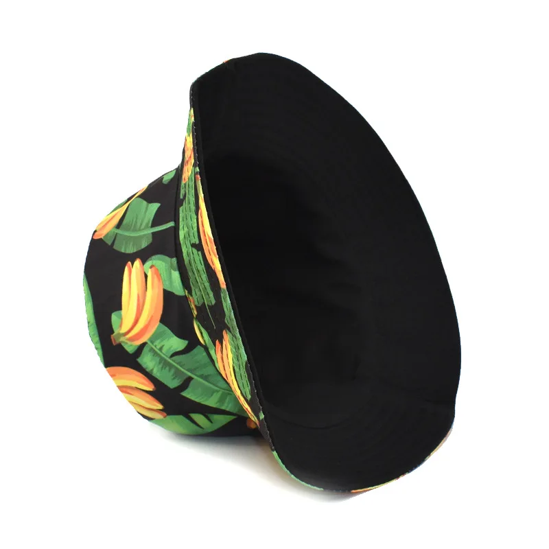 

Ldslyjr 2021 Cotton Banana Print Bucket Hat Fisherman Hat Outdoor Travel Sun Cap Hats for Men and Women 381