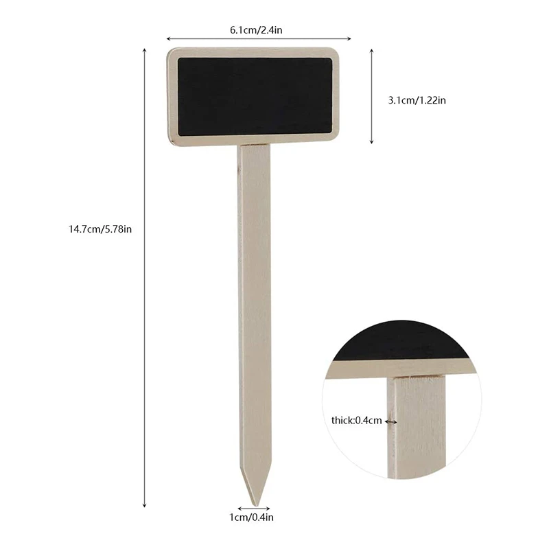 

20/10pcs Mini Blackboard Wooden Chalkboard Plant Labels Markers For Flower Pot Seed Potted Herbs Vegetables Garden Decoration