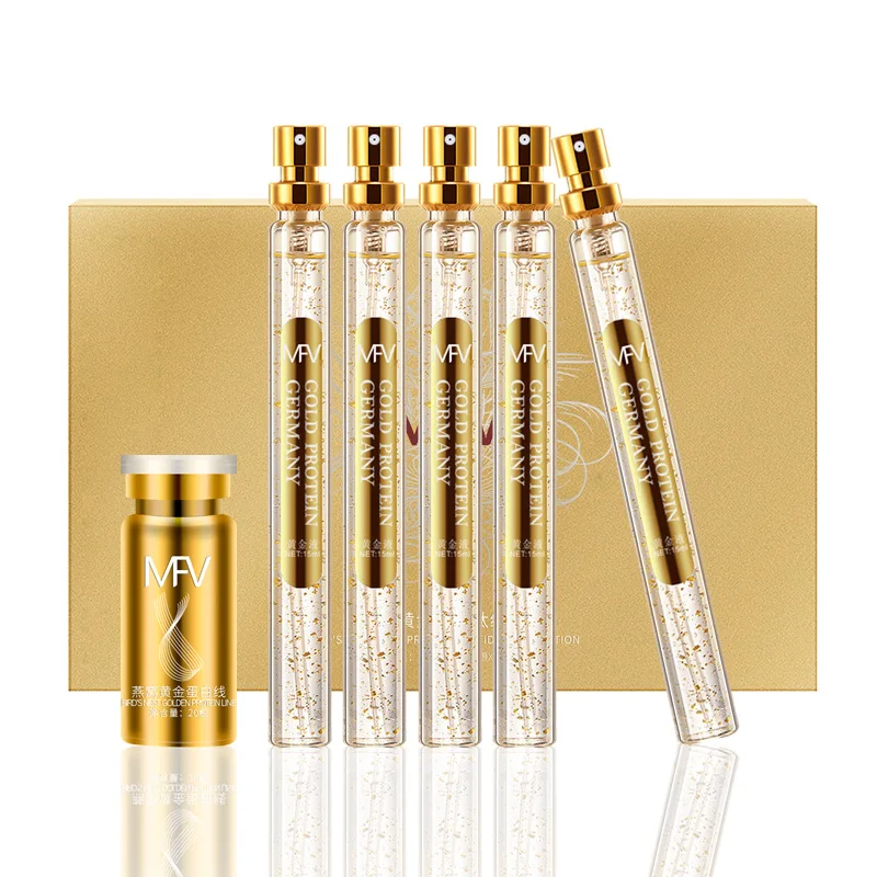 

24K Gold Face Serum Active Collagen Silk Thread Face EssenceAnti-Aging Smoothing Firming Moisturizing Hyaluronic Skin Care Set
