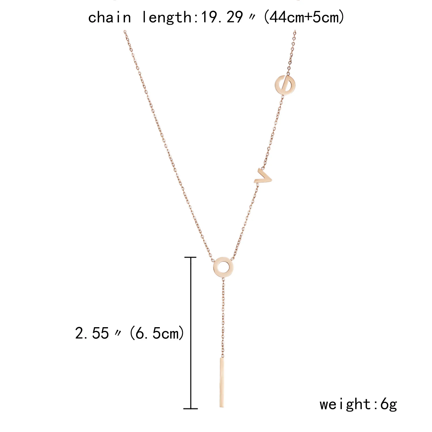 

LOVE Letter Pendant Necklaces Women Stainless Steel Jewelry Female Elegant Clavicle Chain Choker Necklace Valentine's Day Gift