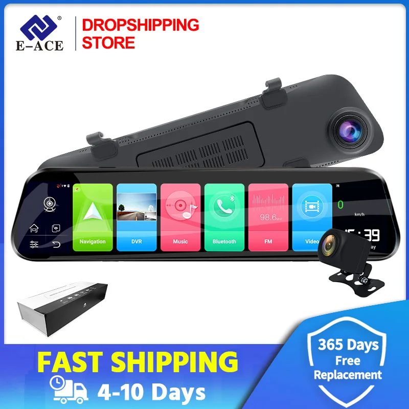 Дропшиппинг Автомобильный видеорегистратор 12 дюймов потоковое зеркало заднего