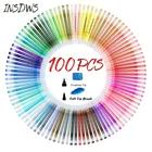 Маркеры с двумя наконечниками, 100 цветов, для рисования, рисования, раскрашивания, художественные канцелярские принадлежности