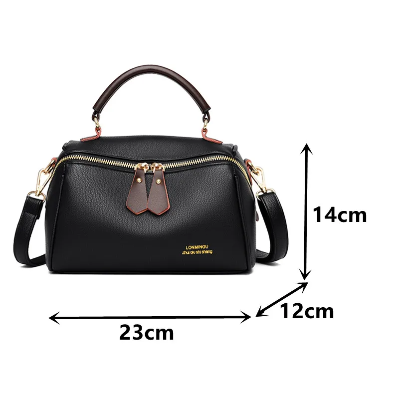 

Large Capacity Women Shoulder Bag Fashion Messenger Crossbody Bag Luxury Quality Leather Handbags Black Female Casual Tote Bags