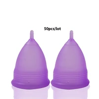 50pcs medical silicone menstrual cup women mestrual period cups coppetta mestruale coupe feminine hygiene menstrual collector