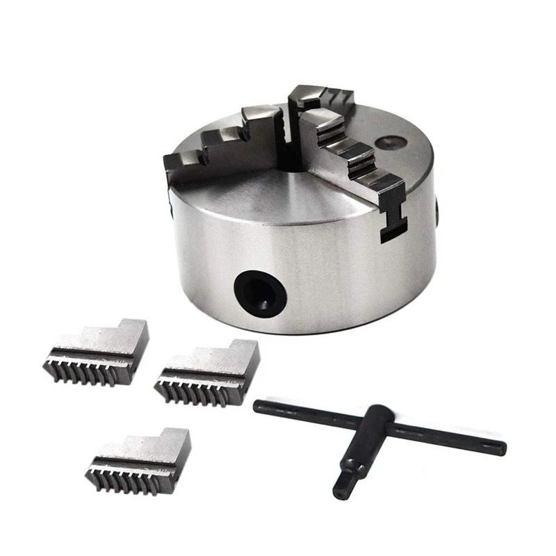 

K11-125 Three-Jaw Lathe Chuck 125mm Self-Centering Hardened Reversible Tool for Milling Machines