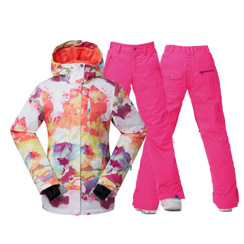 Модный женский зимний костюм комплекты 10 к водонепроницаемая ветрозащитная