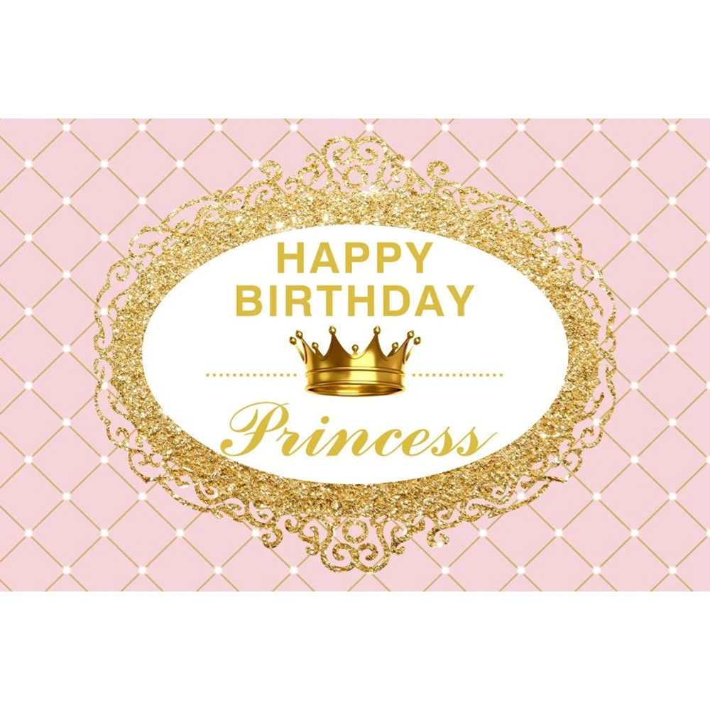 Yeele Baby 1st Birthday Backdrop Girl Princess Baby Shower Золотая Корона розовая пользовательская фотография Виниловый фон для фотостудии