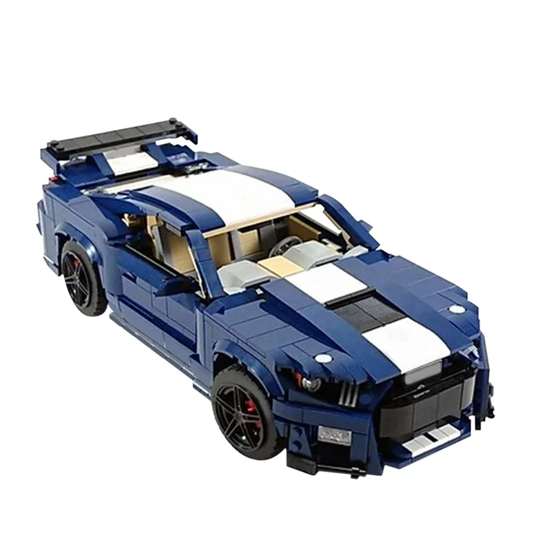 

MOC Champions Speed Mustang Shelby B Formula Supercar 10265 Racing Car Building Blocks Racer Vehicle Bricks Model Toys Kids