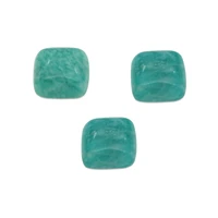 5pcs natural stone genuine peru amazonite cabochon square shape 810mm for jewelry making craft earrings ring diy pendant