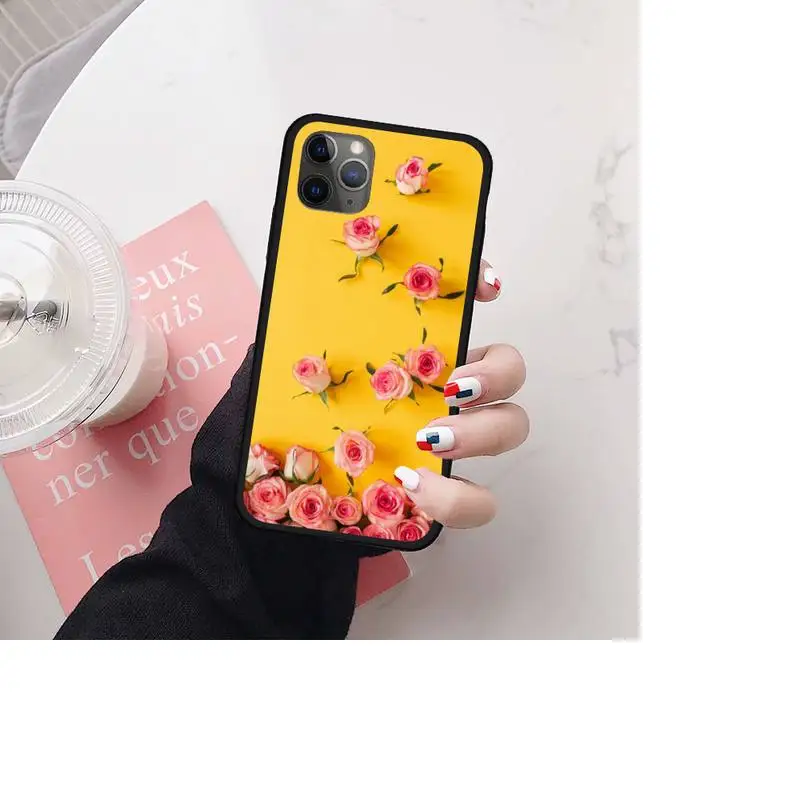 

red yellow pink flower Phone Case for iPhone 11 12 pro MINI XS MAX 8 7 6 6S Plus X 5S SE 2020 XR