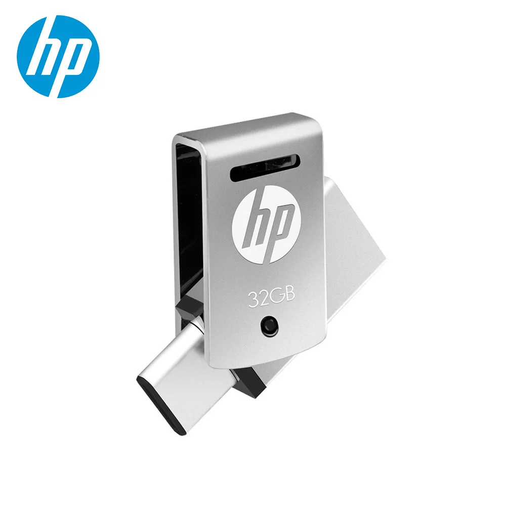 HP Dual USB 3 1 OTG Type C флэш накопитель металлический 32 Гб 64 128 ГБ мини диск Флешка для
