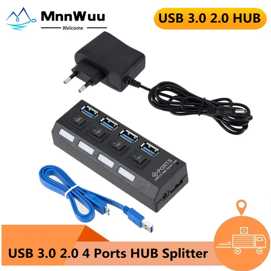 

Разветвитель USB 3,0, 2,0 дюйма, 4 порта, 4 порта
