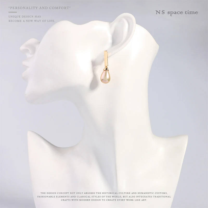 GHIDBK ручной работы с коротким стержнем и жемчугом в виде капли воды