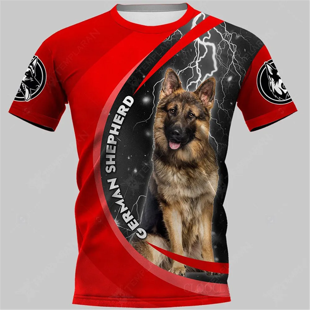 Новинка 2022 популярная мужская футболка CLOOCL с 3D-принтом немецкой овчарки Летние