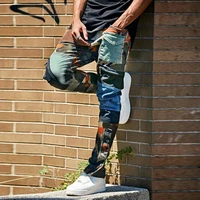men jogging pants spring autumn mens jeans high quality comfortable streetwear trend camouflage washed overalls