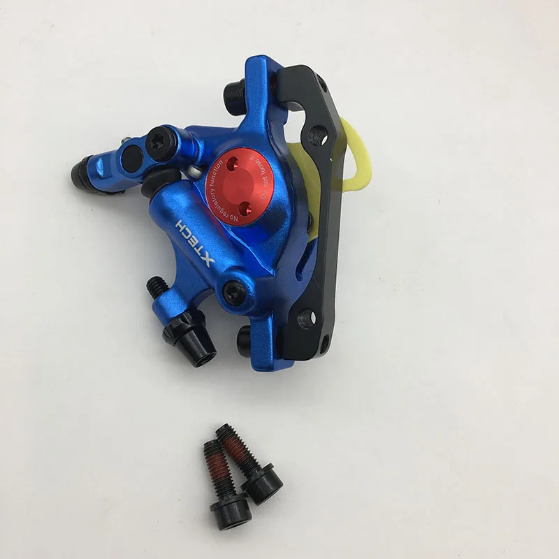 blue front no rotor Zoom HB-100 MTB велосипед тормоза HB100 велосипед электрический велосипед тормоза суппорт с роторами части велосипеда гидравлический поршень двухсторонний тормоз - Цвет: blue front no rotor