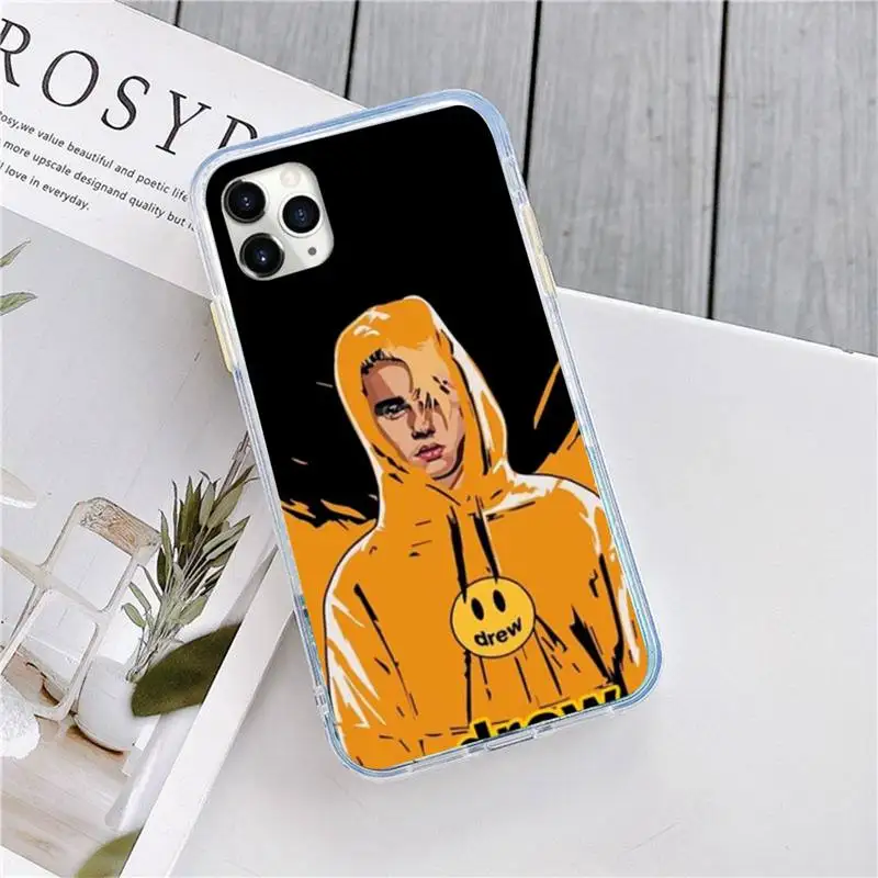 

Drew House Justin Bieber luxury fashion Phone Case shell for iPhone 11 12 pro XS MAX 8 7 6 6S Plus X 5S SE 2020 XR