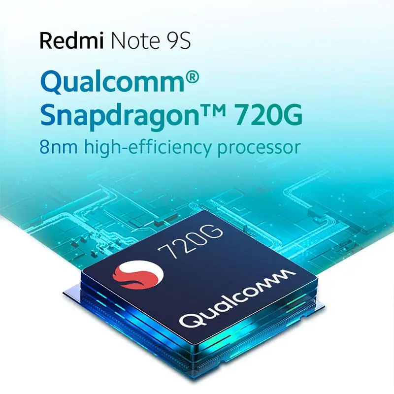 Xiaomi-Smartphone Redmi Note 9S versi&oacute;n Global, 4/64Gb, 2 ranuras SIM, Snapdragon 720G, pantalla FHD + DotDisplay de 6,67 pulgadas, 48MP-2