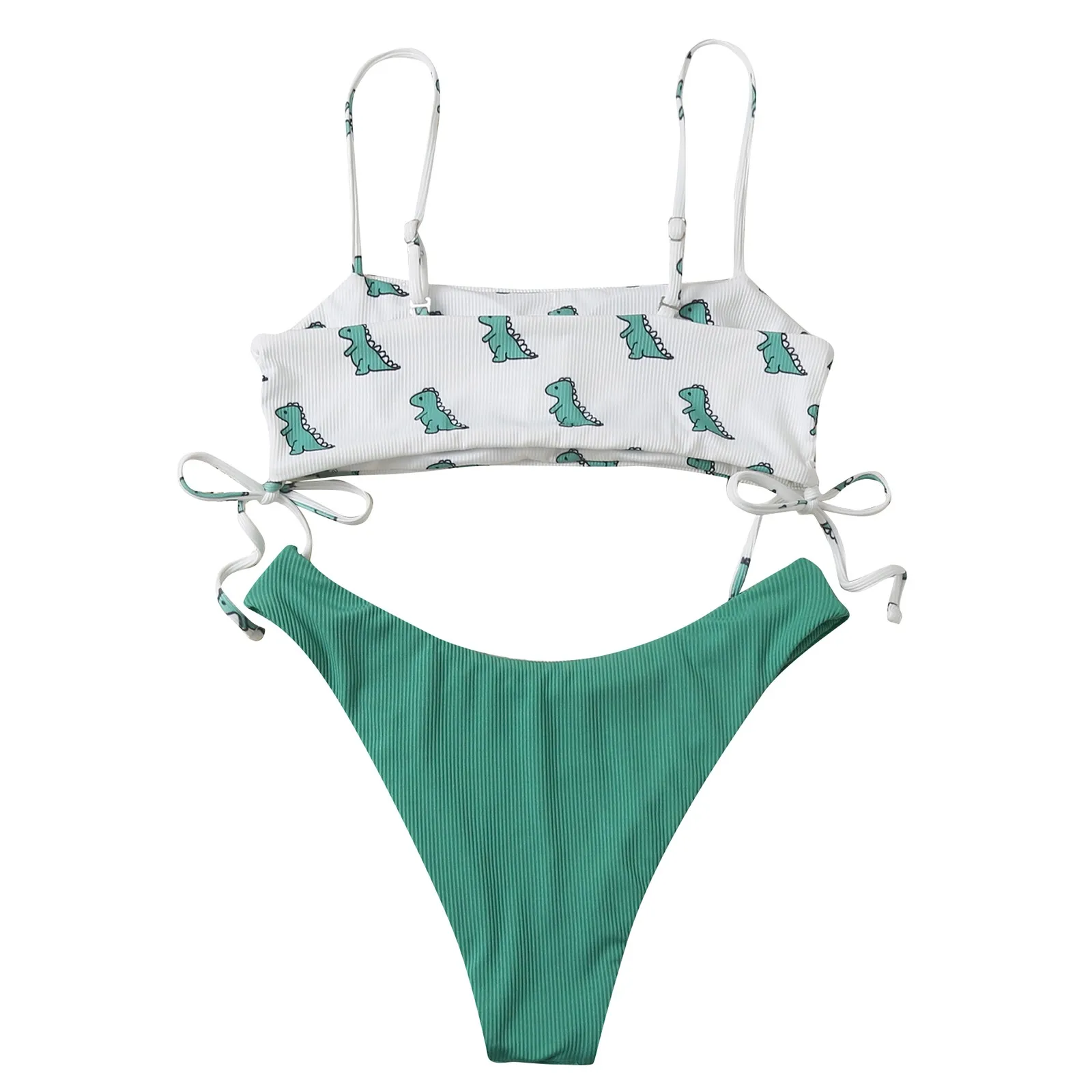 2021 купальник женский с принтом динозавра пуш-ап мягкий бюстгальтер пляжный