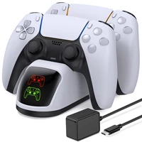 beboncool dual controller charger for ps5 led indicator 3h fast charging dock station for playstation5 ps5 dualsense controller