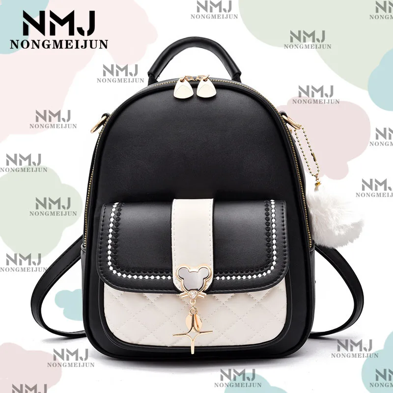 

Маленький женский рюкзак из 2021 искусственной кожи, модная многофункциональная Милая женская сумка для телефона с защитой от кражи, рюкзак ш...