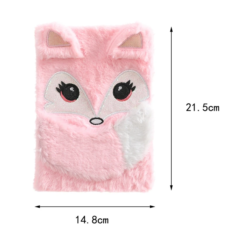 

A5 Cute Embroidery Photo Fold Notepad Colorful Animal Cat Panda Plush Notebooks Girl Portable Travel Diary Planner Stationery