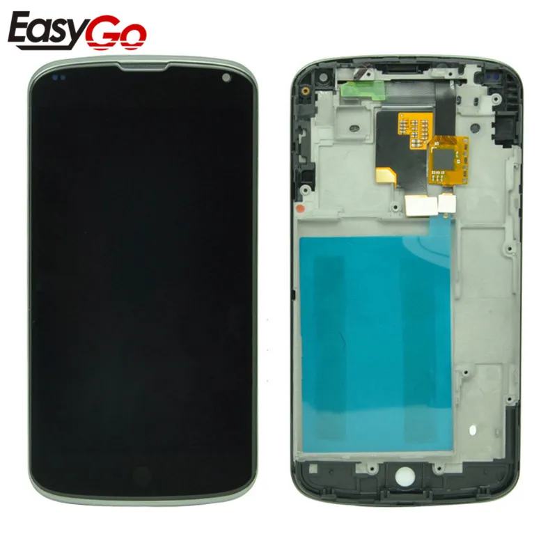 ЖК-дисплей 4 7 дюйма для LG Nexus 4/E960 дигитайзер сенсорная панель в сборе с рамкой