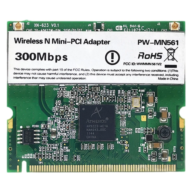 

AR9223 Wireless Network Card, Mini Pci-E Built-in 300M Wireless Network Card Supports Xp, Win7/8/10