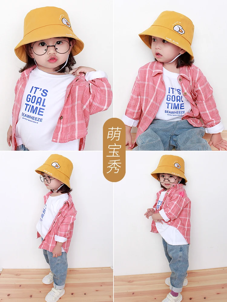 Летняя Панама для детей Весенняя тонкая тканевая Солнцезащитная шляпа мальчиков