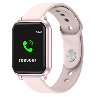 Умные часы B58, водонепроницаемые, спортивные, B57 Plus, для iphone, Apple, телефон, умные часы, пульсометр, кровяное давление для женщин и мужчин - Цвет: Серебристый