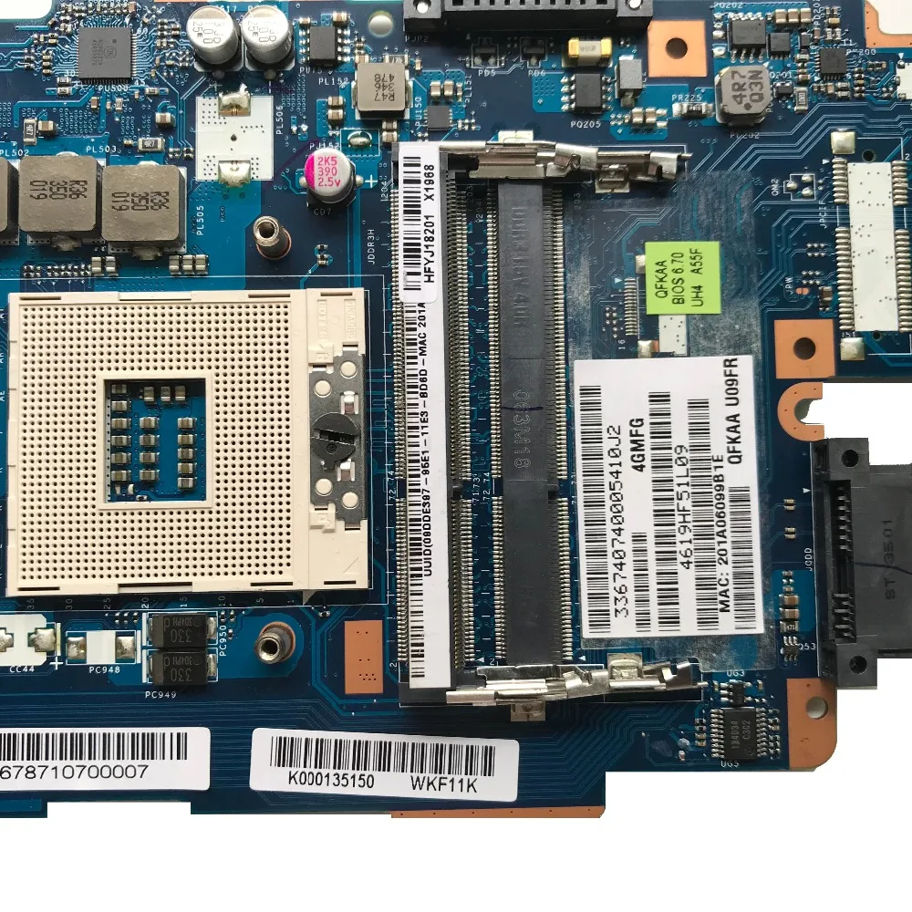Отлично подходит для Toshiba P855-S5312 P850 P855 Материнская плата ноутбука HM76 DDR3 K000135150 QFKAA