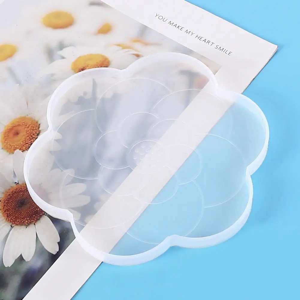 

Coaster Mold Handmade Reusable Silicone Table Decoration Resin Epoxy Mold for Table