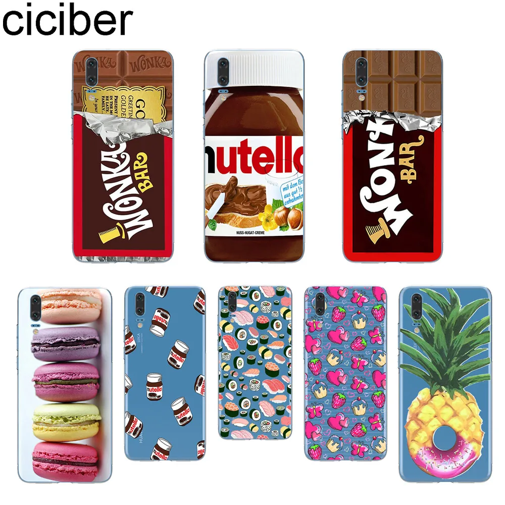 Чехол для телефона ciciber Funny food Dessert шоколадный чехол Huawei P20 Lite P30 P10 P9 P8 Pro Plus 2017 P smart